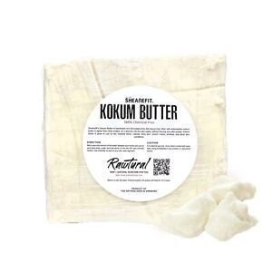 Sheanefit Raw Natural Kokum Butter 5LB Bar - Smooth Textured Body Moisturizer