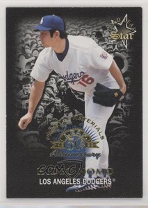 1998 Leaf Fractal Foundation Gold Star Materials /950 Hideo Nomo (Leather) #176