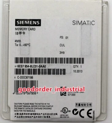 Siemens New 6ES7 954-8LC01-0AA0 / 6ES7954-8LC01-0AA0 Memory Card - Image 1 of 4