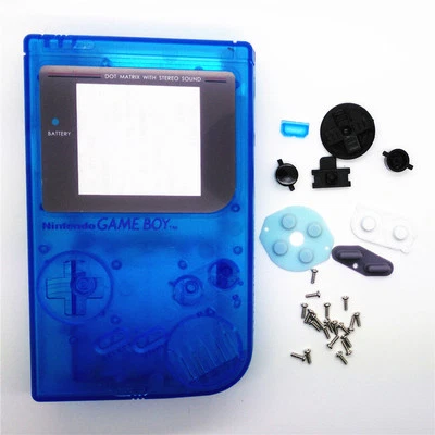 Clear Transparent Blue New Full Housing Shell for Nintendo Gameboy Classic DMG - Image 1 of 4