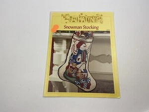 Alma Lynne Snowman Stocking Counted Cross Stitch Pattern - Picture 1 of 3