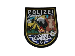 3-D PVC Polizei-Aufnäher Polizei Zeltlager Elmau 2022 G7 ca 7x9 cm mit klett - Bild 1 von 1