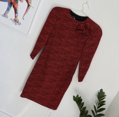 Vestido Vintage Louis Feraud x Neiman Marcus 100% Seda Talla 8 Foto 1 de 4