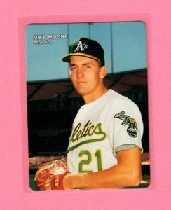 1990 Mother's Cookies Baseball Card # 9 Mike Moore Oakland A's