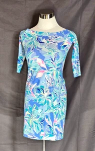 Lilly Pultizer - Off the Shoulder Floral Print Bodycon Mini Dress - XXS - Picture 1 of 2