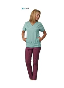 CASACCA DA LAVORO DONNA QUEEN VERDE SALVIA MANICA CORTA 04CS1409 - Imagen 1 de 1