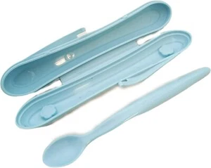 Tupperware Niños Cuchara de Alimentación Suave Azul Claro - Imagen 1 de 3
