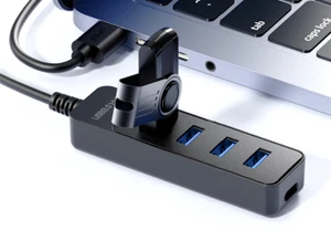 USB 3.0 Hub 4 Port Splitter Adapter mit Typ C Port Super Speed Adapter PC Hub - Bild 1 von 22