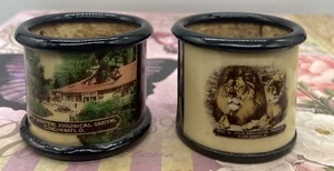 ANTICO ANELLO TOVAGLIOLO SOUVENIR IN CELLULOIDE E PORTA STUZZICADENTI GIARDINI ZOOLOGICI OH - Foto 1 di 9