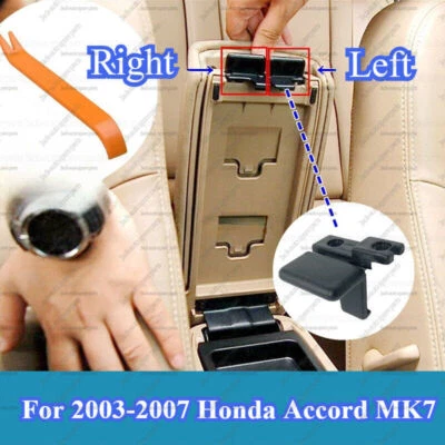 1 par de manijas de cierre de tapa de reposabrazos de consola central para Honda Accord MK7 2003-2007 Foto 1 de 4
