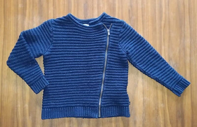 Okaïdi Très joli gilet zippé bleu marine - Très bon état - Photo 1/4