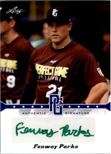 2013 Leaf Perfect Game Autographs Blue #FP1 Fenway Parks auto /25 - NM-MT