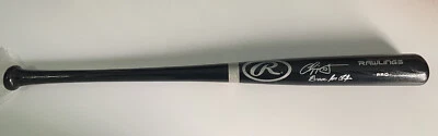 CHIPPER JONES Autographed Signed Rawlings Black Baseball Bat Atlanta Braves COA - Image 1 of 3