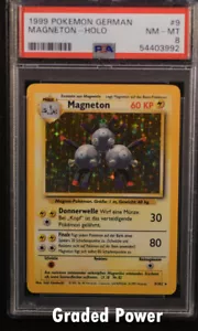 Base Set Unlimited German Magneton GERMAN PSA 8 HOLO (3992) 9/102 Pokemon - Picture 1 of 1