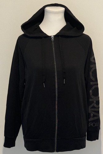 UNDERCOVER VICTORIAS SECRET SPORT Glitter Giacca Con Cerniera Intera Nero XS