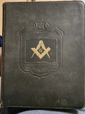 罕见古董 1924 年圣经自发共济会版 CP #348 — 第 1/4 张图片