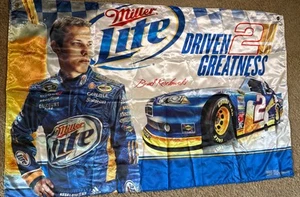 2012 Miller Lite Brad Keselowski Driven 2 Greatness einseitiges Banner 56 x 35 - Bild 1 von 4