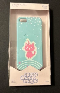 Funda Apple iPhone 5/5s/SE - Más que mágica - Verde azulado/rosa gatito unicornio - Imagen 1 de 5