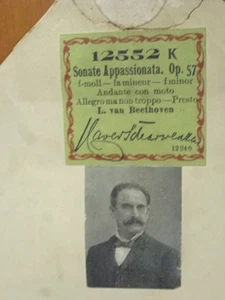 PIANOLA ROLL HUPFELD 73 NOTE BEETHOVENS SONATE APPASSIONATA P/B XAVAR SCHARWENKA - Bild 1 von 3