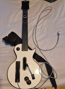 Modded White Guitar Hero Les Paul Controller for Clone Hero & Fortnite Festival - Picture 1 of 4