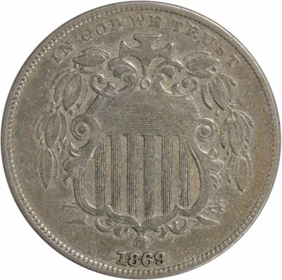 1869 Shield Nickel EF Uncertified #803 - Image 1 of 2