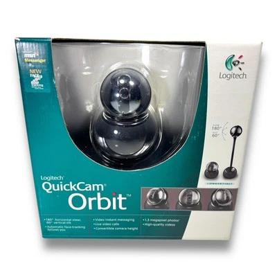 Logitech QuickCam Orbit AF Webcam Motorized Face tracking 961310-0403 OPEN BOX - Image 1 of 4