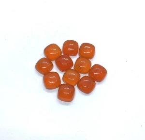 Cushion Flat Back Cabochon Natural Red Onyx Loose Gemstone For Making Jewelry - Picture 1 of 9
