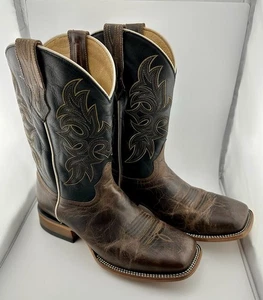 Botas occidentales Cody James Willow para hombre punta cuadrada ancha negras y marrones talla 9,5 D - Imagen 1 de 19