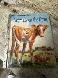 Little Golden Book Animals on Farm Cows 1968 2nd Printing Simon Schuster NY VTG - Picture 1 of 6