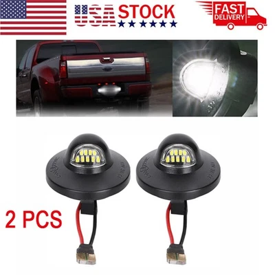 For F-250 F350 F450 F550 Super Duty License Plate Lamp Rear Bumper Tag Lights - Image 1 of 4