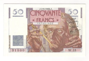 FRANCE 50 Francs 1946 P:127a aUNC Banque de France - Picture 1 of 2