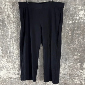 Lane Bryant Plus Size 26/28 Ankle Stretch Flat Front Pants Black Straight Leg - Picture 1 of 10