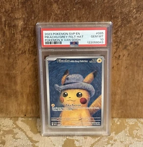 Pokemon SV Black Star 2023 Promo Van Gogh Pikachu con sombrero de fieltro gris #85 PSA 10 - Imagen 1 de 5