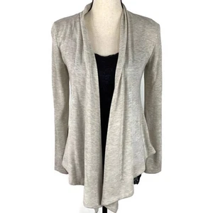 Ambiance drapierte Strickjacke Namaste cremefarben offen Wasserfall Yoga Damengröße Small - Bild 1 von 8