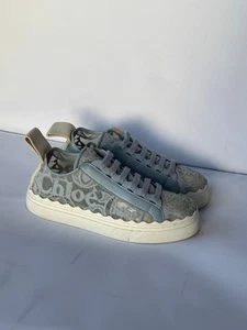 Chloé Lauren Sneaker mit Spitze Größe | UK 5 | Puderblau | Sehr guter Zustand - Bild 1 von 12
