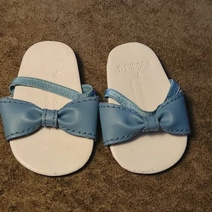 American Girl 18" Doll Blue Sandals Slides With Bow 2953BKG - Picture 1 of 6