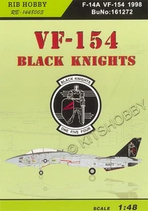 RIBHOBBY decal 1/48 F-14A VF-154 Black Knights CVW-5 CAG 1998 - Picture 1 of 5