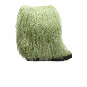 Bearpaw Boetis ll Women Furry Shearling Wool Boots Green New In Box 1294W - Picture 1 of 4