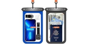 Large Waterproof Phone Pouch Case Underwater Floating Cell Phone Dry Bag 2 Pack - Picture 1 of 6