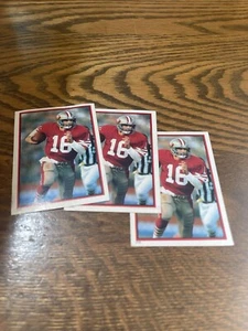 Lotto di 3 adesivi 1985 Topps Football #210 Joe Montana San Francisco 49ers HOF - Foto 1 di 16