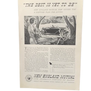 Vintage 1935 New England Mutual Best is Yet to Be Ad Advertisement - Picture 1 of 3