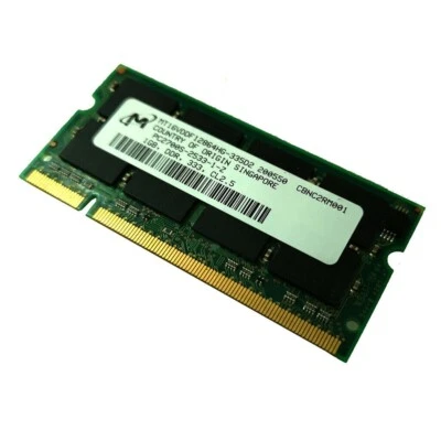 Micron 1GB PC2700S-2533 So-dimm 333 MHz DDR Memory RAM (MT16VDDF12864HG-335D2) - Image 1 of 4