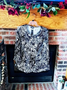 Emementz Brand Black And White 3/4 Sleeve Suit Jacket plus size 3X - Picture 1 of 2