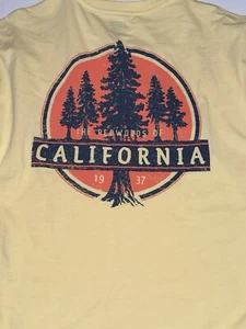 T-shirt acqua salata Izod manica lunga grande giallo pastello California nuova con etichette - Foto 1 di 5