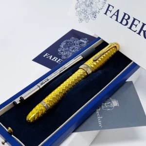 Michel Perchin Faberge Coronation Rollerball Pen in Yellow #356/1000 - Picture 1 of 7