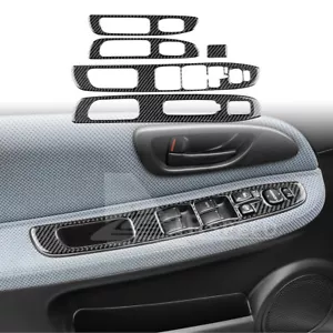 Window Control Switch Button Panel Carbon Fiber Sticker For Subaru Impreza 05-07 - Picture 1 of 8