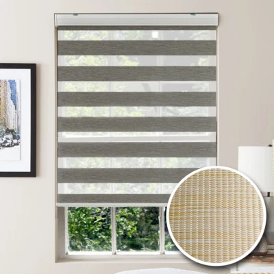 Window Blinds 100% Blackout HERA Zebra Shades Double Layer Fabrics Custom Order - Изображение 1 из 4