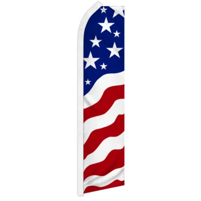 New Glory USA Swooper Flutter Feather Flag Advertising American Flag USA - Image 1 of 2
