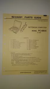sharp pc-8800 parts guide notebook computer repair book - Picture 1 of 1