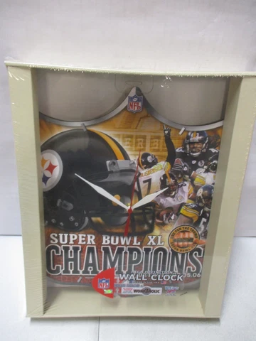 2006 Pittsburgh Steelers Super Bowl XL Wall Clock Lot 3 Cover